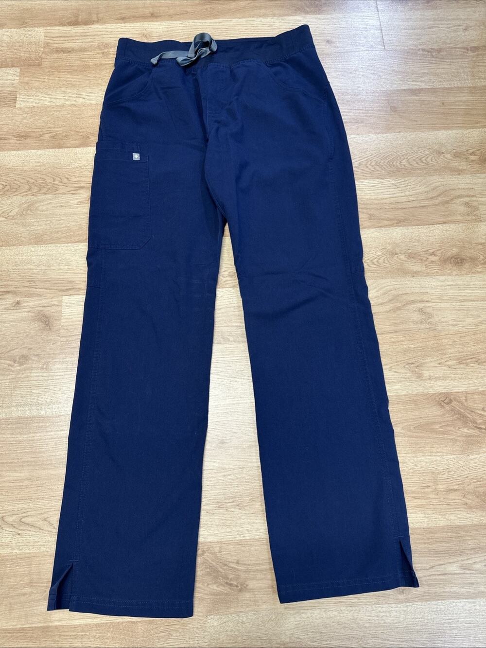 FIGS Kade Cargo Scrub Pants Navy Blue Medium Tall M/T Technical Collection